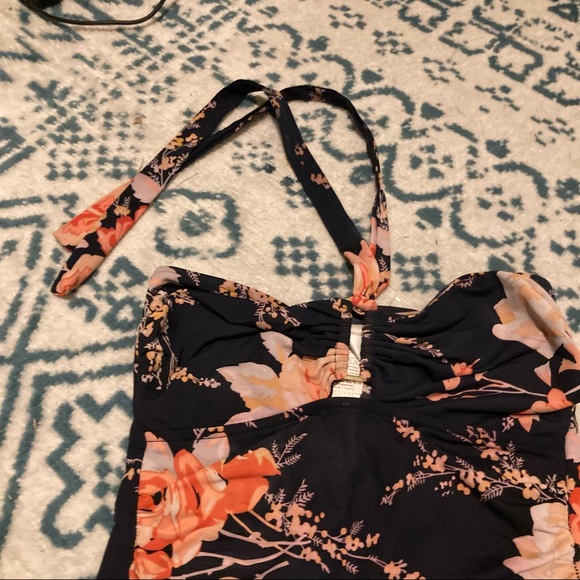 Zimmermann Black Pink Rose Floral Halter Swim Suit - Picture 4 of 9